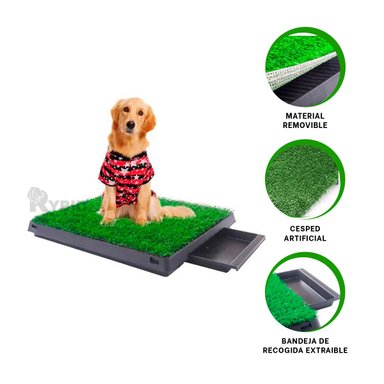 SANITARIO PERROS RYBIU MA31005 FUNCIONAL L NEGRO + POST-IT ADHESIVOS