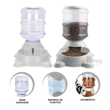 COMEDERO PERRO MA31008 RYBIU MASCOTAS PRACTICO PLOMO + AGENDITA