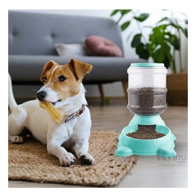 COMEDERO PERROS MA31009 RYBIU FORMA BIDON COMPACTO VERDE