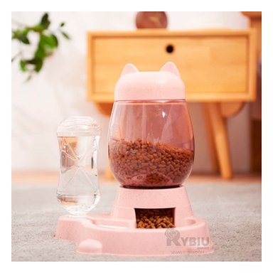 COMEDERO GATO MA31068 DISPENSADOR INNOVADOR ROSADO Y POST-IT ADHESIVOS RYBIU