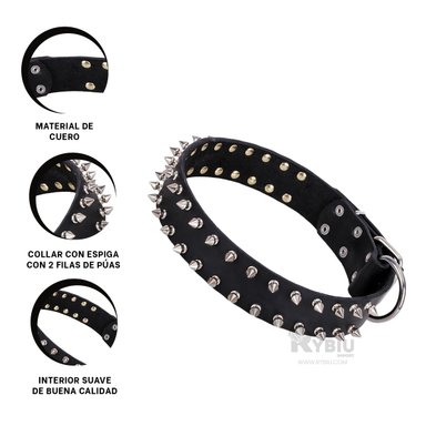 CADENA PERROS MA31059 RYBIU FUNCIONAL CON PUAS NEGRO TALLA XL Y+POST-IT ADHESIVOS