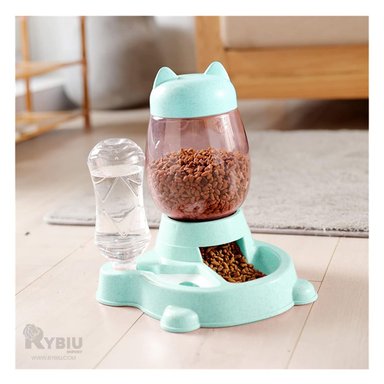 COMEDERO GATO MA31071 DISPENSADOR DIDACTICO COLOR CELESTE Y POST-IT ADHESIVOS RYBIU