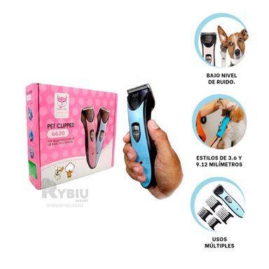 KIT PELUQUERÍA PERRO Y GATO RYBIU MA31079 RASURADORA COMPACTA Y LIGERA AZUL + POST-IT ADHESIVOS