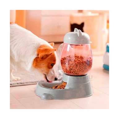 COMEDERO GATO MA31070 DISPENSADOR ELEGANTE Y ÚTIL TONO GRIS Y POST-IT ADHESIVOS RYBIU