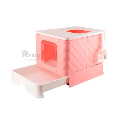 ARENERO GATO RYBIU MA29056 PRÁCTICO CON BANDEJA MOVIBLE ROSADO + AGENDITA CONTENEDOR INNOVADOR PALA + POST-IT ADHESIVOS