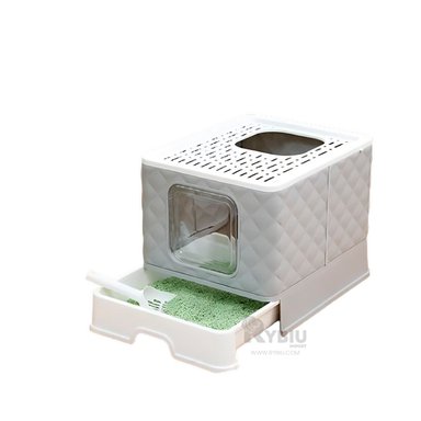 ARENERO GATO RYBIU MA29055 PRÁCTICO CON BANDEJA MOVIBLE PLOMO + AGENDITA CONTENEDOR RESIDUOS + POST-IT ADHESIVOS