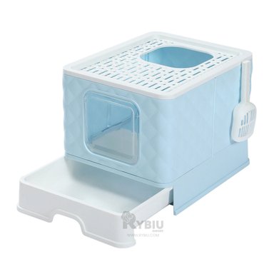 ARENERO GATO RYBIU MA29057 PRÁCTICO CON BANDEJA MOVIBLE CELESTE + AGENDITA CONTENEDOR ÚTIL TONO + POST-IT ADHESIVOS