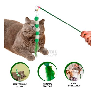 BASTÓN GATOS MA29069 RYBIU DIDACTICO TONO VERDE +POST-IT ADHESIVOS