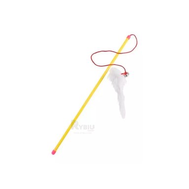 BASTÓN GATOS MA29072 RYBIU UTIL CON JUGUETE RATON AMARILLO +POST-IT ADHESIVOS