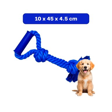 JUGUETE ALGODÓN PERROS MA29075 RYBIU AGARRE FUERTE Y FIRME EN AZUL +POST-IT ADHESIVOS