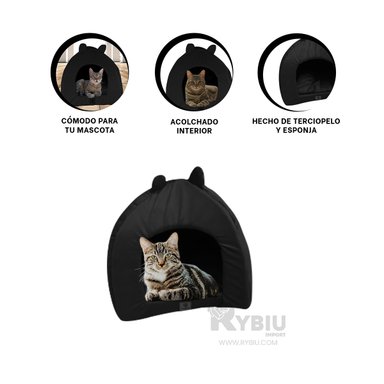 CAMITA GATOS MA29088 RYBIU DISEÑO ESTANDAR EN NEGRO + POSTIT ADHESIVOS