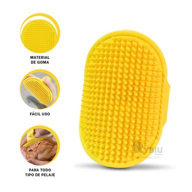 PEINE PERRO Y GATO RYBIU DESENREDADOR DE PELAJE DE GOMA MA29128 +POST-IT ADHESIVOS