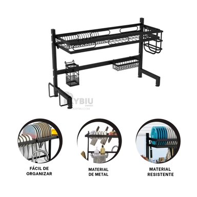 ESCURRIDOR RYBIU CO30406 NEGRO SECADOR MENAJE MODELO 65 CM + POST-IT ADHESIVOS