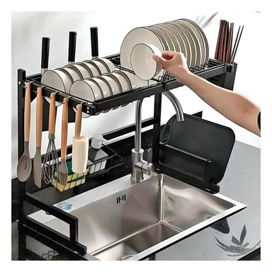 ESCURRIDOR RYBIU CO30406 NEGRO SECADOR MENAJE MODELO 65 CM + POST-IT ADHESIVOS - 2