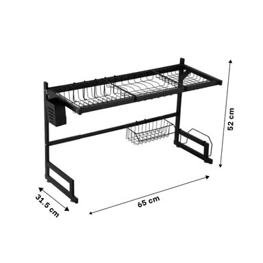 ESCURRIDOR RYBIU CO30406 NEGRO SECADOR MENAJE MODELO 65 CM + POST-IT ADHESIVOS - 4