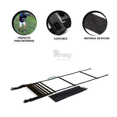 ESCALERA RYBIU DE30295 40CM DINAMICA CROSSFIT NEGRO + POST-IT ADHESIVOS