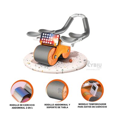 RUEDA ABDOMINAL RYBIU DE30172 ARO MEJORA CORPORAL NARANJA + POST-IT ADHESIVOS
