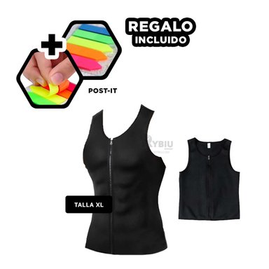 FAJA HOMBRE RYBIU NEGRO DE30530 TERMICA ENTRENAMIENTO XL  + POST-IT ADHESIVOS