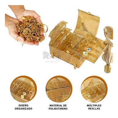 COFRE RYBIU BE32229 AMARILLO CLARO BRILLANTE CON CAJONES + POST-IT ADHESIVOS