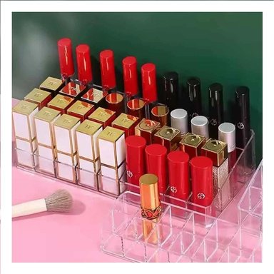 ORGANIZADOR RYBIU BE32342 TRANSPARENTE ACRILICO 36 LABIALES - 1