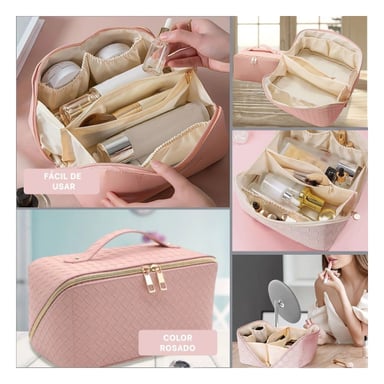 CAJA ROSADA COMPACTA PARA COSMETICOS Y MAQUILLAJE Y+POST IT - 1