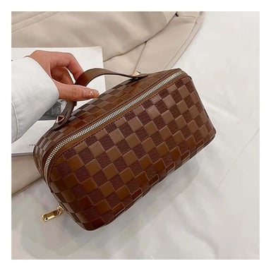 NECESER PORTATIL MARRON PARA COSMETICOS CON ESTILO MODERNO Y+POST IT - 3