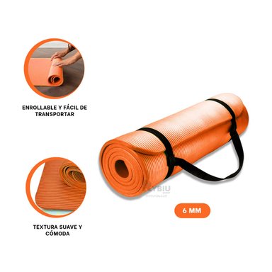 MAT RYBIU DE30612 6MM YOGA UTIL ANARANJADO + POST-IT ADHESIVOS