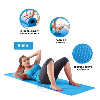COLCHONETA RYBIU DE30621 8MM DEPORTE CELESTE + POST-IT ADHESIVOS
