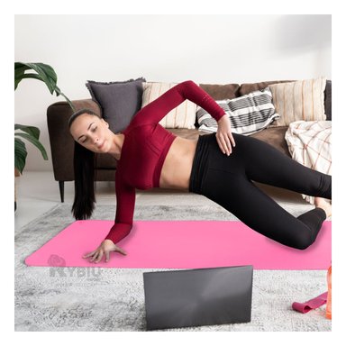 MAT RYBIU DE30616 6MM EJERCICIO FLEXIBLE ROSADO + REGALO AGENDITA - 3