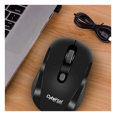 MOUSE INALÁMBRICO RYBIU INNOVADOR Y ÚTIL M207 COLOR NEGRO + PAPEL REGALO - 5