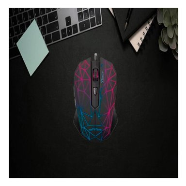 MOUSE RYBIU ALÁMBRICO MODELO MIC M809 EN NEGRO + REGALO STICKERS - 5