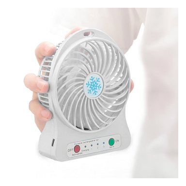 VENTILADOR PORTATIL RYBIU TE29395 ALTA EFICIENCIA MINI BLANCO + REGALO AGENDITA