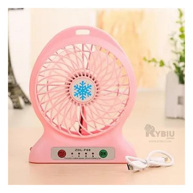 VENTILADOR PORTATIL RYBIU TE29393 ALTA EFICIENCIA MINI ROSADO + REGALO AGENDITA