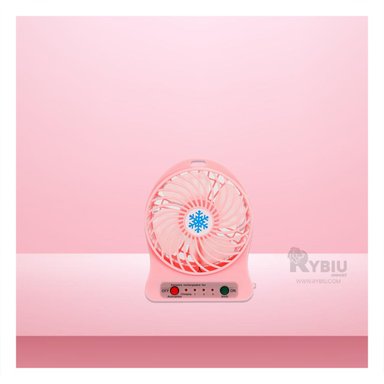 VENTILADOR PORTATIL RYBIU TE29393 ELEGANTE MINI VIAJES ROSADO + REGALO STICKERS
