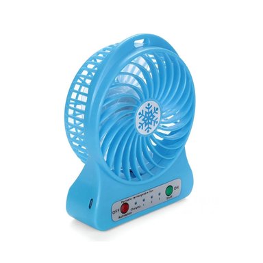 VENTILADOR PORTATIL RYBIU TE29396 ELEGANTE MINI VIAJES AZUL + REGALO STICKERS - 3