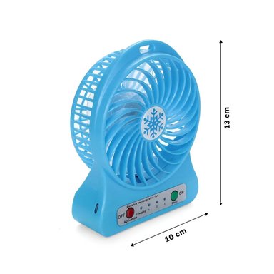VENTILADOR PORTATIL RYBIU TE29396 ELEGANTE MINI VIAJES AZUL + REGALO STICKERS - 4