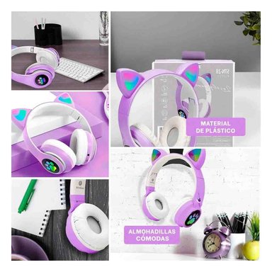 OREJERA RYBIU TE31552 KAWAI CON OREJITAS TONO MORADO + POST-IT ADHESIVOS - 5