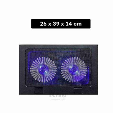 COOLER RYBIU CON 2 VENTILADORES EN TONO NEGRO + REGALO AGENDITA - 5