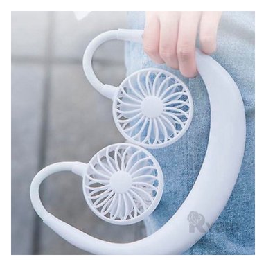 VENTILADOR PORTATIL RYBIU TE29504 RESISTENTE CUELLO PRACTICO LIVIANO BLANCO