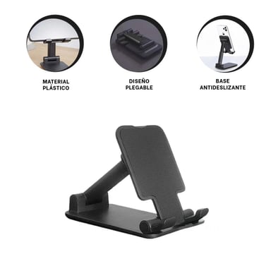 SOPORTE RYBIU TE29571 SEGURO PLEGABLE PARA CELULAR NEGRO - 3