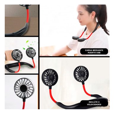 VENTILADOR PORTATIL RYBIU TE29503 RESISTENTE COLOR NEGRO + REGALO AGENDITA - 4