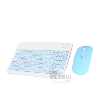 TECLADO INALÁMBRICO RYBIU MULTI DISPOSITIVO CELESTE + REGALO AGENDITA TE29870 KIT - 2