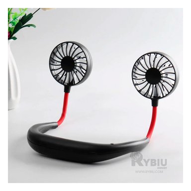 VENTILADOR PORTATIL RYBIU TE29503 AMOLDABLE CUELLO COLOR NEGRO + REGALO STICKERS