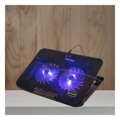 COOLER RYBIU LAPTOP CON 2 VENTILADORES MODELO HA73 NEGRO - 2