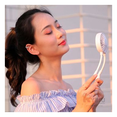 VENTILADOR PORTATIL RYBIU TE29504 AMOLDABLE CUELLO TONO BLANCO + REGALO STICKERS