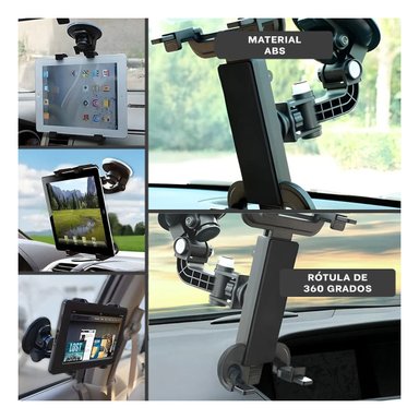 SOPORTE RYBIU 360 SEISA APOYO RESISTENTE TABLET NEGRO + POST-IT ADHESIVOS - 1