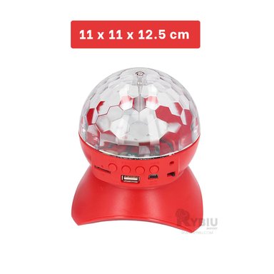 BOCINA PROYECTOR BLUETOOTH RYBIU TE30277 REFLECTOR DIVERTIDO UTIL TONO ROJO + REGALO AGENDITA - 5