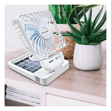 VENTILADOR PORTATIL RYBIU TE29597 OREJITAS COLOR BLANCO + PAPEL REGALO - 2
