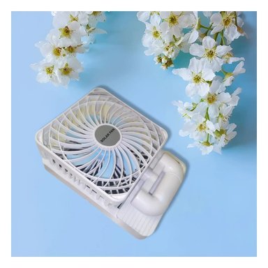 VENTILADOR PORTATIL RYBIU TE29597 OREJITAS COLOR BLANCO + PAPEL REGALO - 5