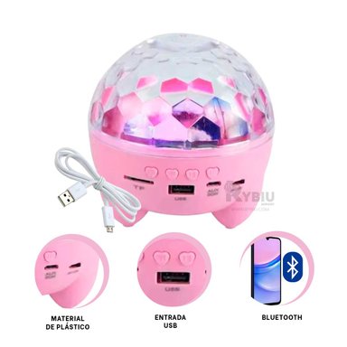 BOCINA CON LUCES DE DISCOTECA EN ROSADO Y+POST-IT ADHESIVOS
